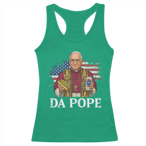 Funny Da Pope America Chicago Leo XIV Racerback Tank Top Hotdog And Beer TS11 Irish Green Print Your Wear