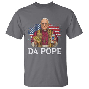 Funny Da Pope America Chicago Leo XIV T Shirt Hotdog And Beer TS11 Charcoal Print Your Wear