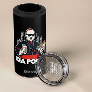 Funny Da Pope Chicago Hot Dog 4 in 1 Can Cooler Tumbler 267th Pope Leo XIV TS02 Print Your Wear