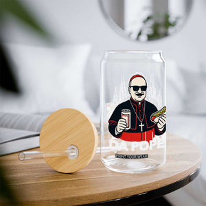 Funny Da Pope Chicago Hot Dog Glass Can 267th Pope Leo XIV TS02 Print Your Wear