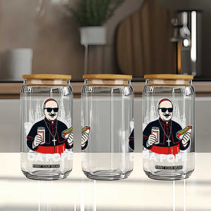 Funny Da Pope Chicago Hot Dog Glass Can 267th Pope Leo XIV TS02 Print Your Wear
