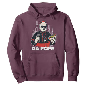 Funny Da Pope Chicago Hot Dog Hoodie 267th Pope Leo XIV TS02 Maroon Print Your Wear
