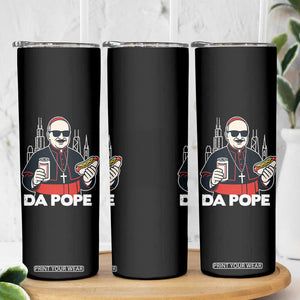 Funny Da Pope Chicago Hot Dog Skinny Tumbler 267th Pope Leo XIV TS02 Print Your Wear