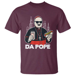 Funny Da Pope Chicago Hot Dog T Shirt 267th Pope Leo XIV TS02 Maroon Print Your Wear