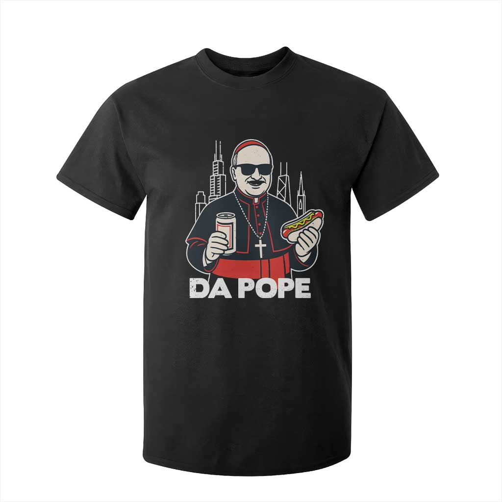 Funny Da Pope Chicago Hot Dog T Shirt For Kid 267th Pope Leo XIV TS02 Black Print Your Wear