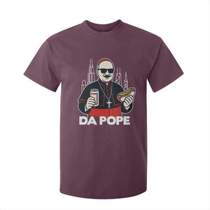 Funny Da Pope Chicago Hot Dog T Shirt For Kid 267th Pope Leo XIV TS02 Maroon Print Your Wear