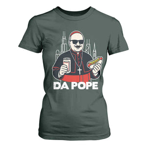 Funny Da Pope Chicago Hot Dog T Shirt For Women 267th Pope Leo XIV TS02 Dark Forest Green Print Your Wear