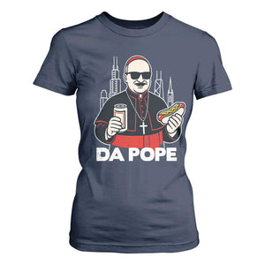 Funny Da Pope Chicago Hot Dog T Shirt For Women 267th Pope Leo XIV TS02 Navy Print Your Wear