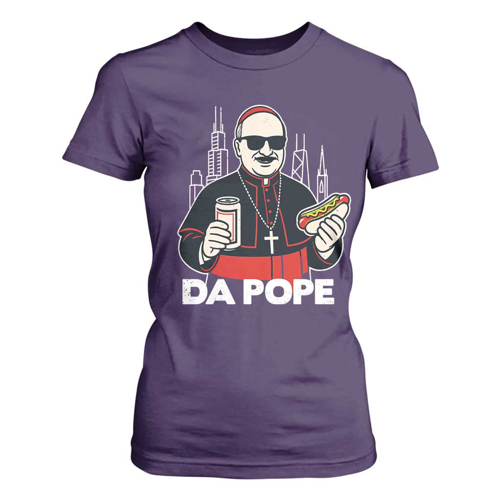 Funny Da Pope Chicago Hot Dog T Shirt For Women 267th Pope Leo XIV TS02 Purple Print Your Wear