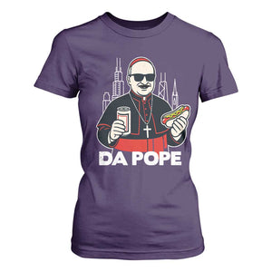 Funny Da Pope Chicago Hot Dog T Shirt For Women 267th Pope Leo XIV TS02 Purple Print Your Wear