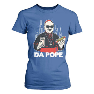 Funny Da Pope Chicago Hot Dog T Shirt For Women 267th Pope Leo XIV TS02 Royal Blue Print Your Wear