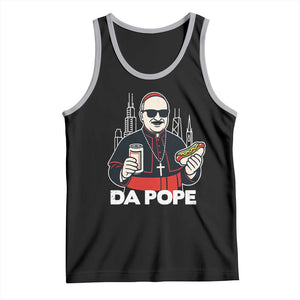 Funny Da Pope Chicago Hot Dog Tank Top 267th Pope Leo XIV TS02 Black Athletic Heather Print Your Wear