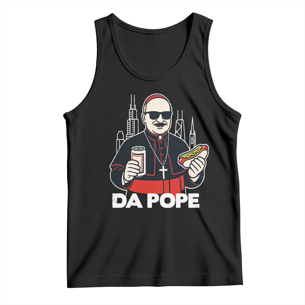 Funny Da Pope Chicago Hot Dog Tank Top 267th Pope Leo XIV TS02 Black Print Your Wear