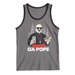 Funny Da Pope Chicago Hot Dog Tank Top 267th Pope Leo XIV TS02 Deep Heather Black Print Your Wear
