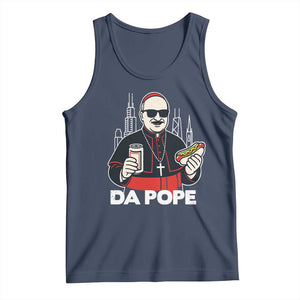 Funny Da Pope Chicago Hot Dog Tank Top 267th Pope Leo XIV TS02 Navy Print Your Wear