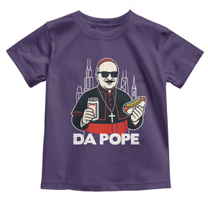 Funny Da Pope Chicago Hot Dog Toddler T Shirt 267th Pope Leo XIV TS02 Purple Print Your Wear