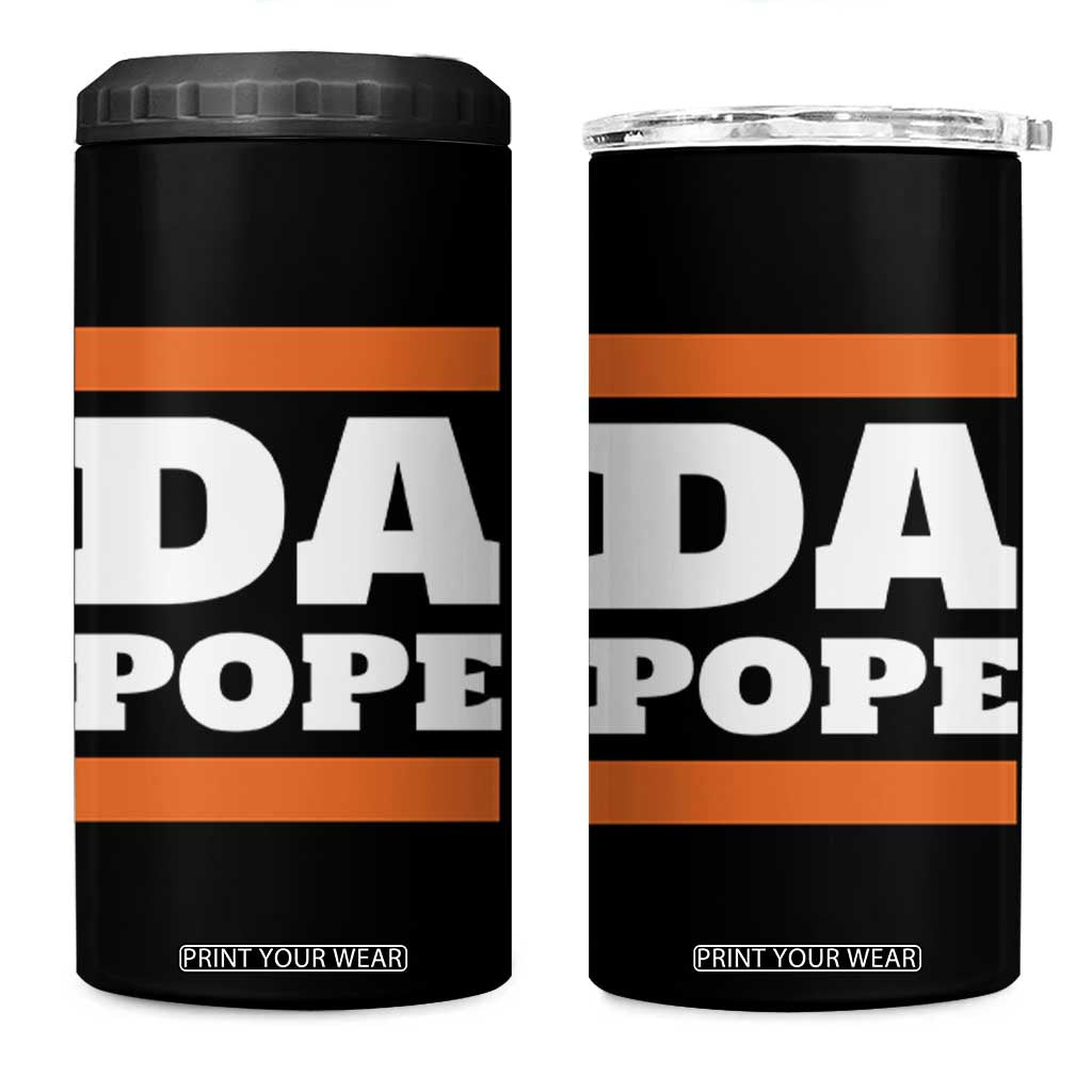 Funny Da Pope From America Chicago 4 in 1 Can Cooler Tumbler TS11 One Size: 16 oz Black Print Your Wear