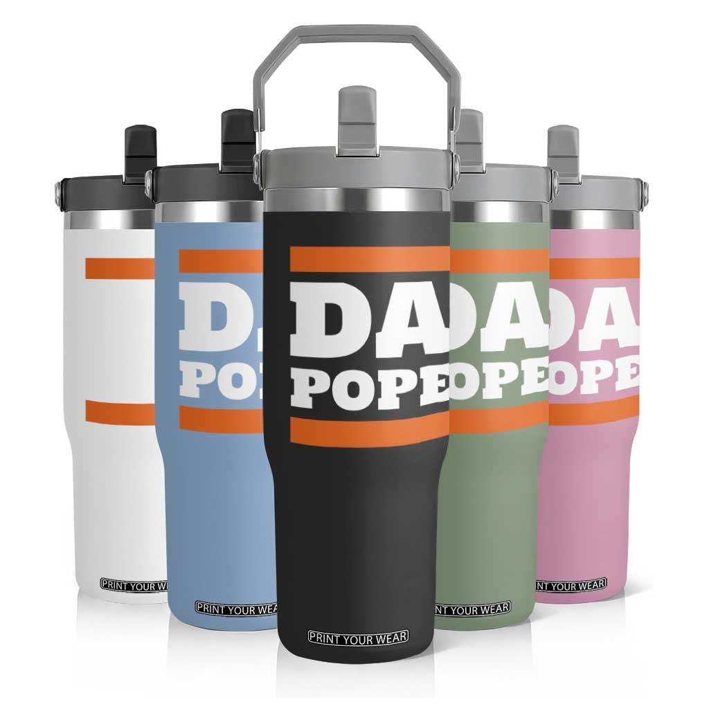 Funny Da Pope From America Chicago Flip Straw Tumbler TS11 Print Your Wear