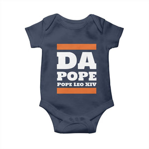 Funny Da Pope From America Chicago Pope Leo XIV Baby Onesie TS11 Navy Print Your Wear