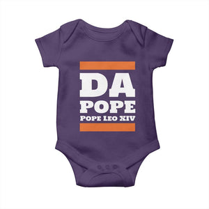 Funny Da Pope From America Chicago Pope Leo XIV Baby Onesie TS11 Purple Print Your Wear