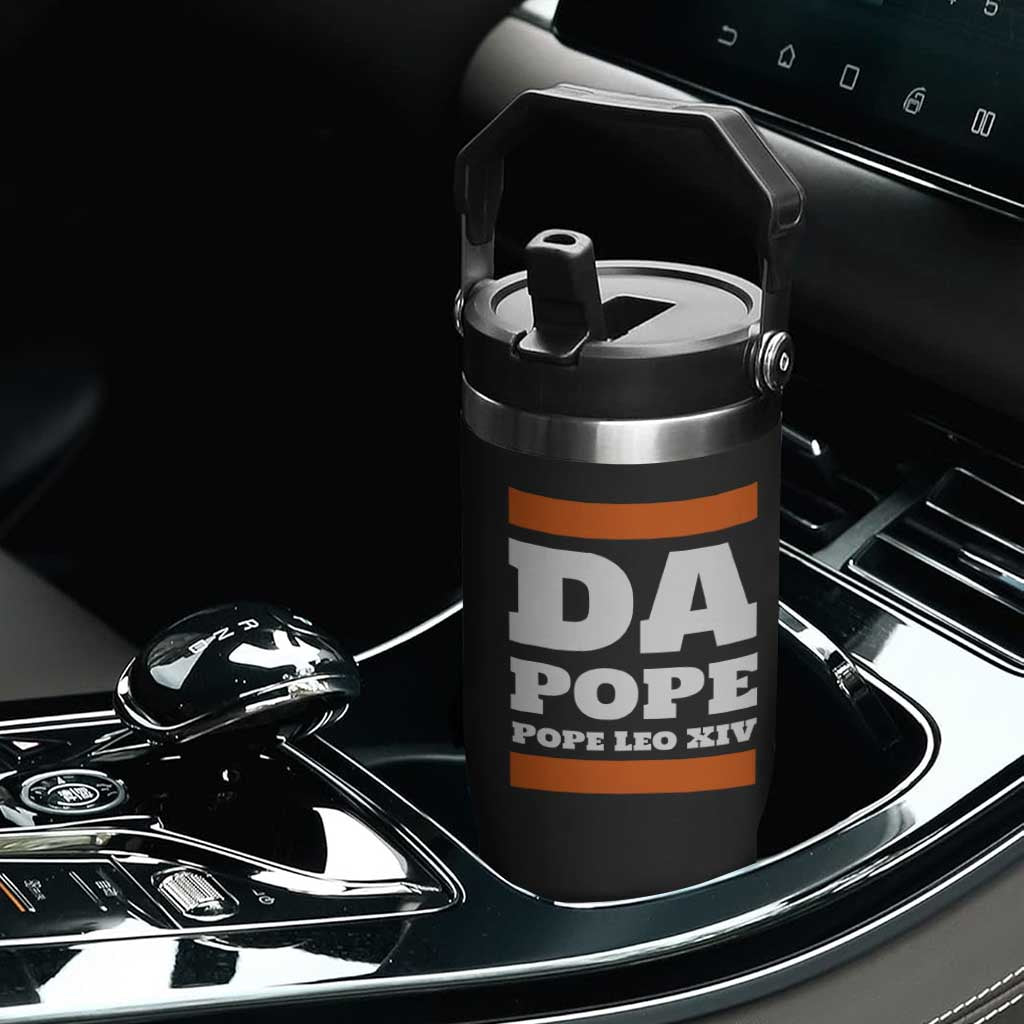 Funny Da Pope From America Chicago Pope Leo XIV Flip Straw Tumbler TS11 Print Your Wear