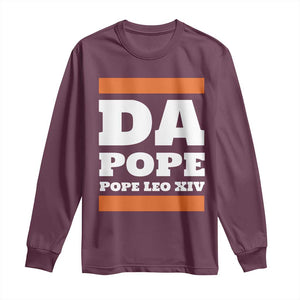 Funny Da Pope From America Chicago Pope Leo XIV Long Sleeve Shirt TS11 Maroon Print Your Wear