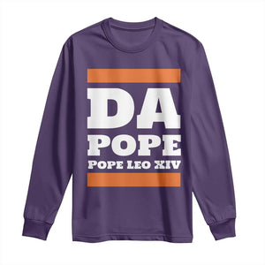 Funny Da Pope From America Chicago Pope Leo XIV Long Sleeve Shirt TS11 Purple Print Your Wear