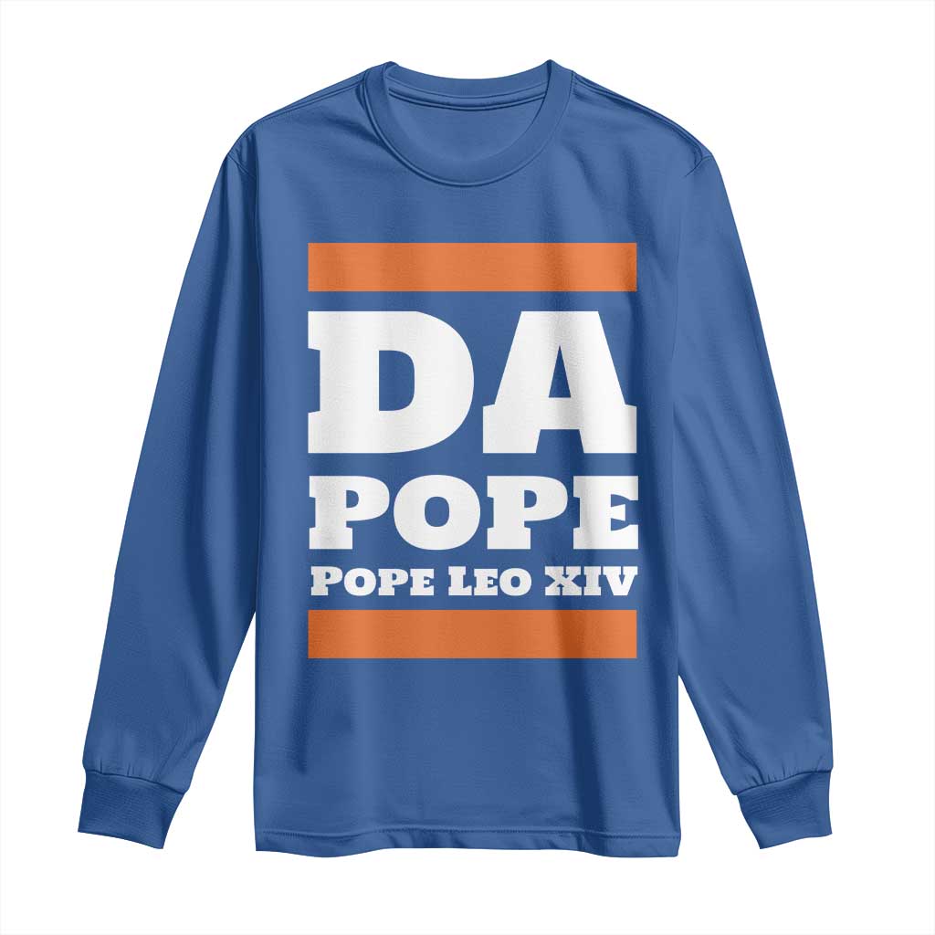 Funny Da Pope From America Chicago Pope Leo XIV Long Sleeve Shirt TS11 Royal Blue Print Your Wear