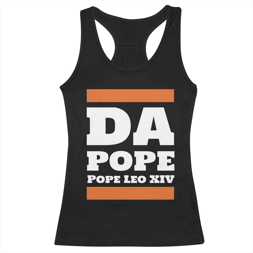 Funny Da Pope From America Chicago Pope Leo XIV Racerback Tank Top TS11 Black Print Your Wear