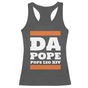 Funny Da Pope From America Chicago Pope Leo XIV Racerback Tank Top TS11 Dark Heather Print Your Wear