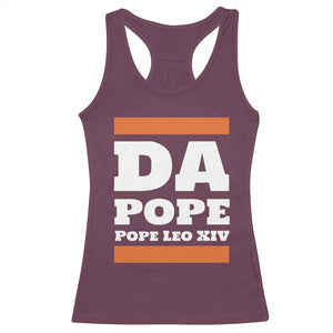 Funny Da Pope From America Chicago Pope Leo XIV Racerback Tank Top TS11 Maroon Print Your Wear