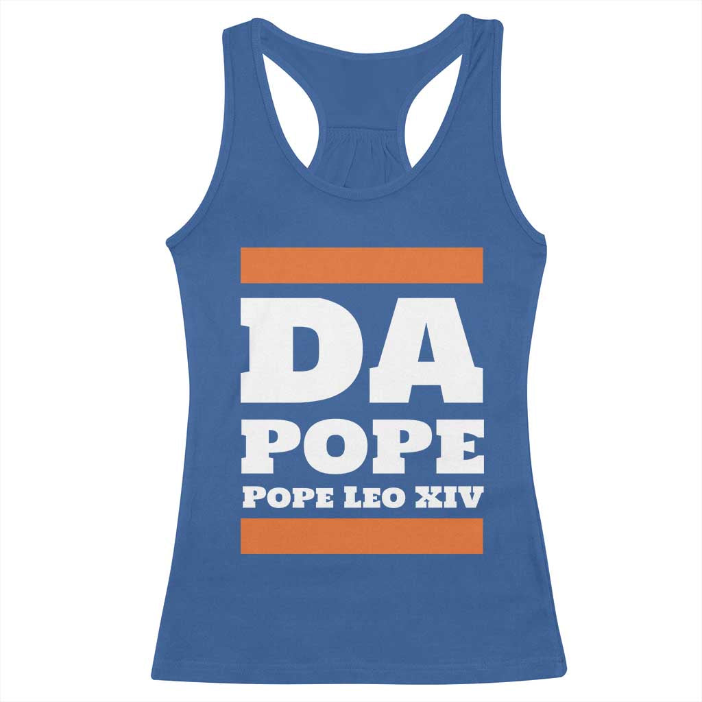 Funny Da Pope From America Chicago Pope Leo XIV Racerback Tank Top TS11 Royal Blue Print Your Wear
