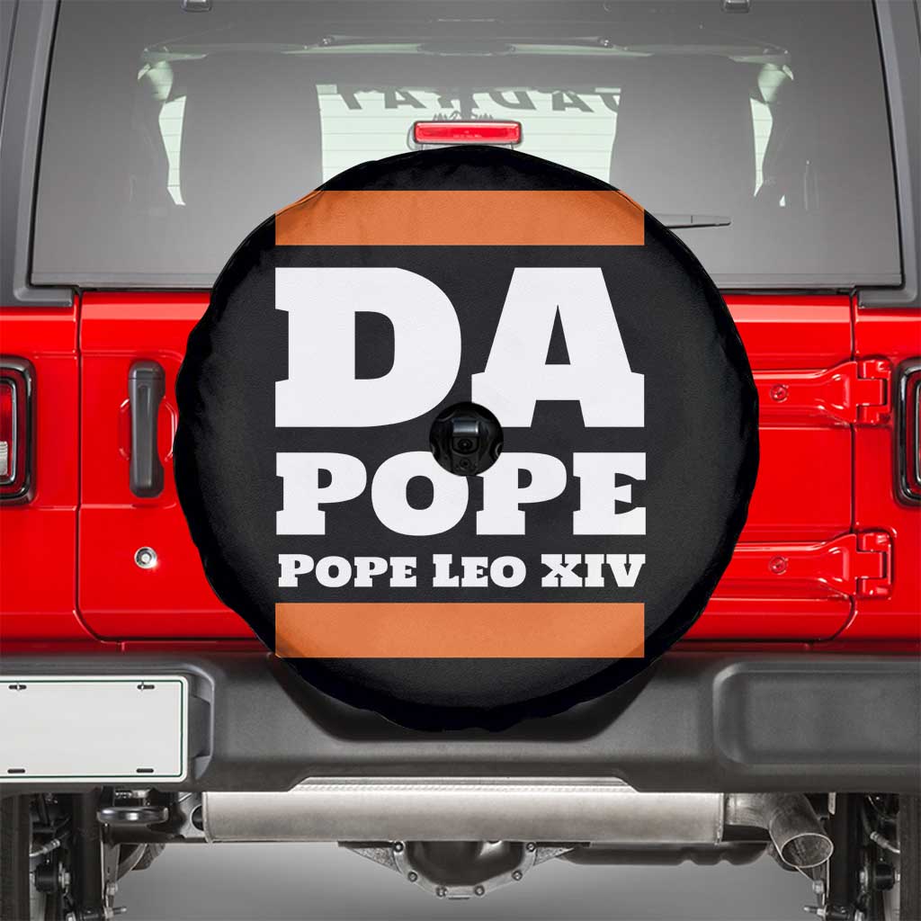Funny Da Pope From America Chicago Pope Leo XIV Spare Tire Cover TS11 Black Print Your Wear