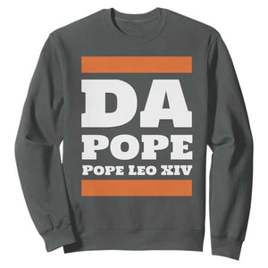 Funny Da Pope From America Chicago Pope Leo XIV Sweatshirt TS11 Dark Heather Print Your Wear