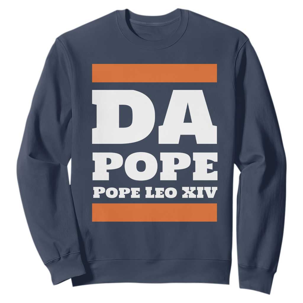 Funny Da Pope From America Chicago Pope Leo XIV Sweatshirt TS11 Navy Print Your Wear