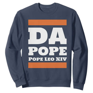 Funny Da Pope From America Chicago Pope Leo XIV Sweatshirt TS11 Navy Print Your Wear