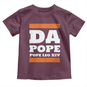 Funny Da Pope From America Chicago Pope Leo XIV Toddler T Shirt TS11 Maroon Print Your Wear