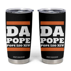 Funny Da Pope From America Chicago Pope Leo XIV Tumbler Cup TS11 Black Print Your Wear