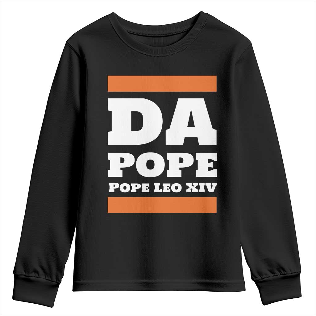 Funny Da Pope From America Chicago Pope Leo XIV Youth Sweatshirt TS11 Black Print Your Wear