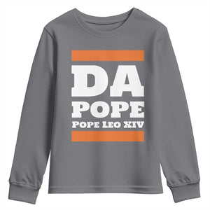 Funny Da Pope From America Chicago Pope Leo XIV Youth Sweatshirt TS11 Charcoal Print Your Wear
