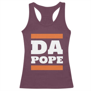 Funny Da Pope From America Chicago Racerback Tank Top TS11 Maroon Print Your Wear