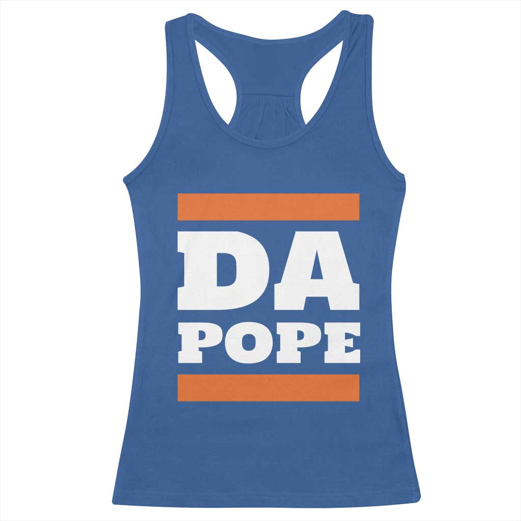Funny Da Pope From America Chicago Racerback Tank Top TS11 Royal Blue Print Your Wear