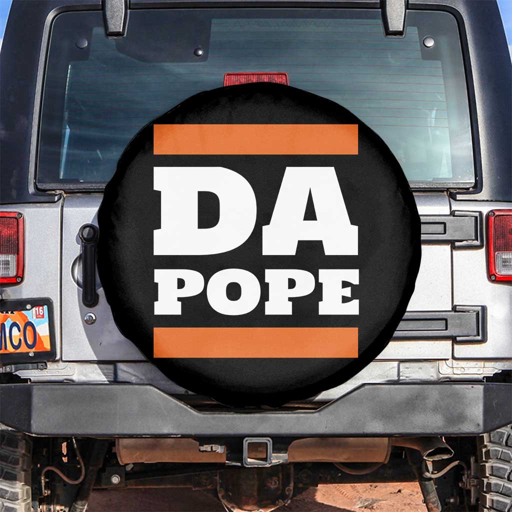 Funny Da Pope From America Chicago Spare Tire Cover TS11 No hole Black Print Your Wear