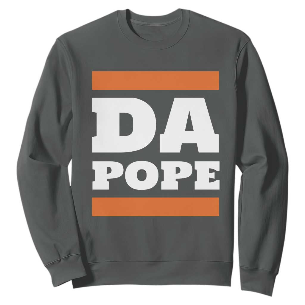 Funny Da Pope From America Chicago Sweatshirt TS11 Dark Heather Print Your Wear