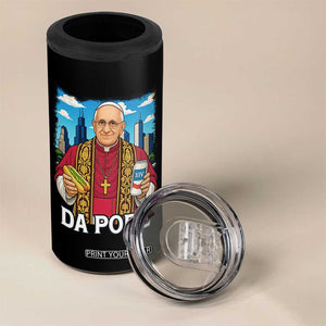 Funny Da Pope Leo XIV 4 in 1 Can Cooler Tumbler 267th Pope Chicago Hot Dog and Beer TS02 Print Your Wear