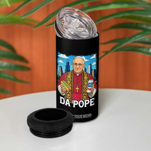 Funny Da Pope Leo XIV 4 in 1 Can Cooler Tumbler 267th Pope Chicago Hot Dog and Beer TS02 Print Your Wear