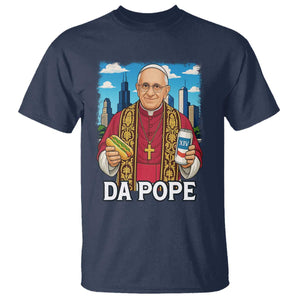 Funny Da Pope Leo XIV T Shirt 267th Pope Chicago Hot Dog and Beer TS02 Navy Print Your Wear