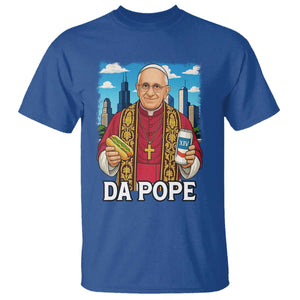 Funny Da Pope Leo XIV T Shirt 267th Pope Chicago Hot Dog and Beer TS02 Royal Blue Print Your Wear