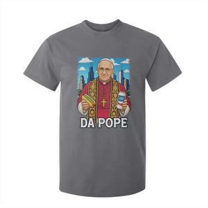 Funny Da Pope Leo XIV T Shirt For Kid 267th Pope Chicago Hot Dog and Beer TS02 Charcoal Print Your Wear