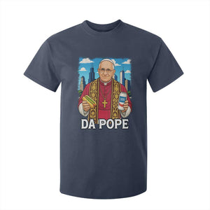 Funny Da Pope Leo XIV T Shirt For Kid 267th Pope Chicago Hot Dog and Beer TS02 Navy Print Your Wear